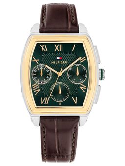 Tommy Hilfiger - Th-Oxford Quartz Green Dial Brown Leather Watch - TH1710762 (M)