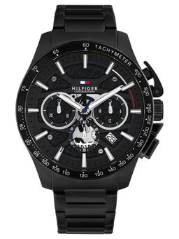 Tommy Hilfiger - Bank Quartz Black Dial Black Stainless Steel Watch - TH1792262 (M)