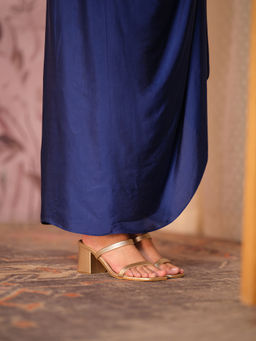 ERIDANI - Aster Wide Block Gold Heels