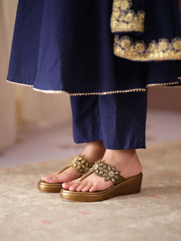 ERIDANI - Ahvi Antique Bronze Embellished Wedges