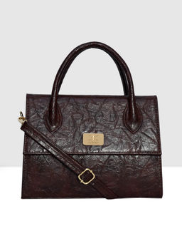 ESBEDA - Brown Colour Structured Top Handle Medium Handbag for Women