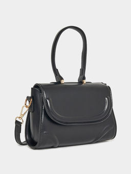 Styli - Women Black Solidi Handle Detail Sling Bag