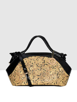 ESBEDA - Beige Black Colour Half Round Shape Medium Handbag for Women