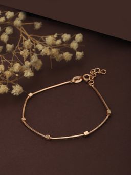 Carlton London - Rose Gold Plated Charm Bracelet