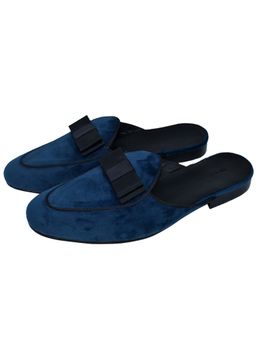SHUTIQ - Midnight Blue Batwing Mules