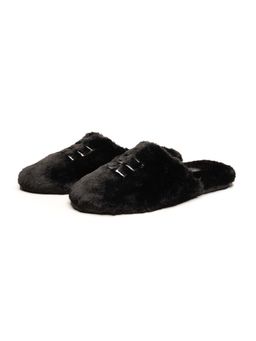 SHUTIQ - Ss Furry Coal Black Flats
