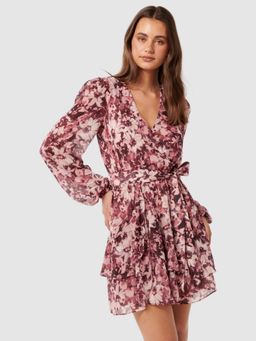 Forever New - Pauline Printed Skater Mini Dress with Belt Set of 2