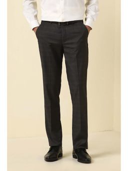 Allen Solly - Men Grey Stripes Formal Trouser