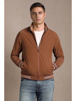 Louis Philippe - Men Casual Brown Solid Jacket