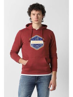 Van Heusen - Men Maroon Printed Hoodie