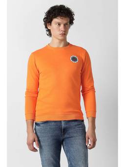 Van Heusen - Men Orange Crew Neck Sweatshirt