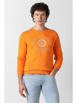 Van Heusen - Men Orange Crew Neck Sweatshirt