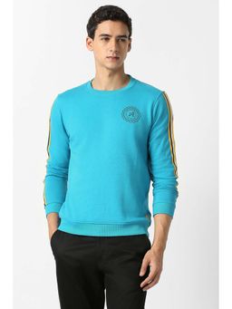 Van Heusen - Men Light Blue Crew Neck Sweatshirt