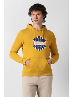 Van Heusen - Men Yellow Printed Hoodie