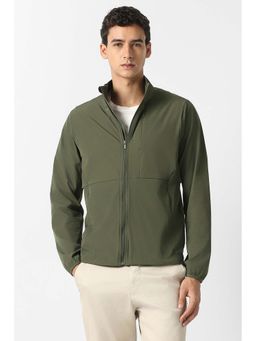 Van Heusen - Men Olive Solid Casual Jacket