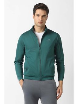 Van Heusen - Men Teal Solid Casual Jacket