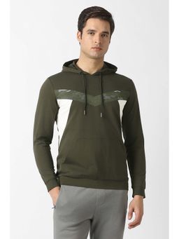 Van Heusen - Men Olive Print Hoodie