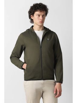 Van Heusen - Men Olive Textured Casual Jacket