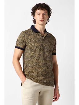 Van Heusen - Men Navy Blue Print Polo T-shirt