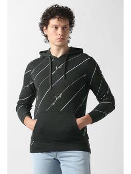 Van Heusen - Men Black Stripe Hoodie