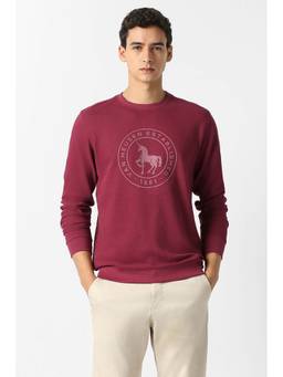 Van Heusen - Men Purple Crew Neck Sweatshirt