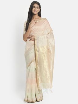 Fabindia - Silk Cotton Maheshwari Saree without Blouse