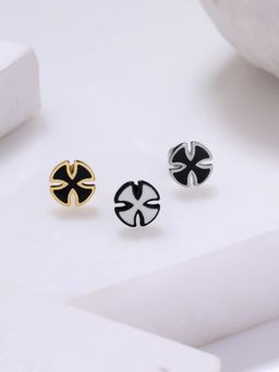 Yellow Chimes - Stud Earrings Set For Men (Pack of 3)