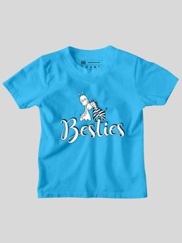 Be Awara - Besties Half Sleeves Kids T-shirt Blue