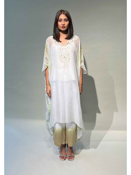 Rukinder Kumar - Tie-Dye Org White Kurta With Pant