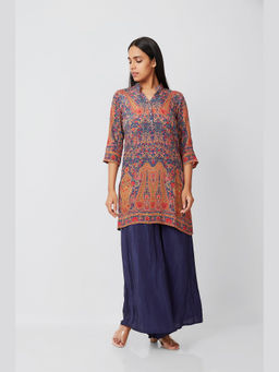 THREE-THREE - Freshta Navy Blue Tunic With Pant