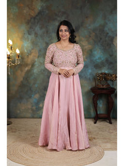Fiorebymalar - Peach Embroidered Rashna Anarkali