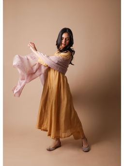 Rhua India - Adiba Embellished Yellow Kurta and Pant with Dupatta