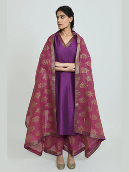 OMAANA - Parveen Chanderi Kurta With Palazzo