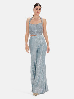 Basanti Kapde aur Koffee - Blue The Electric Indigo Corset With Sharara