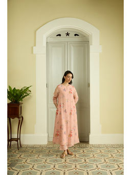 Vaayu - Blossom Floral Pink Top With Pant Co-ords