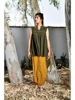 OMAANA - Pop Olive Top With Pant Co-ords