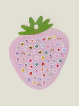 Accessorize London - Kids Pink Strawberry Stick-On Earrings