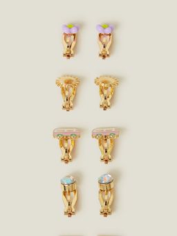 Accessorize London - Kids Fruit Clip-On Earrings (Pack Of 5)