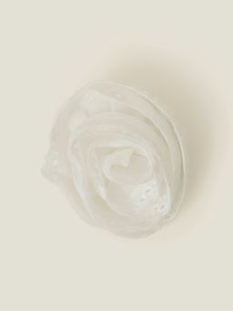 Accessorize London - Kids White Girls Broderie Flower Hair Clip
