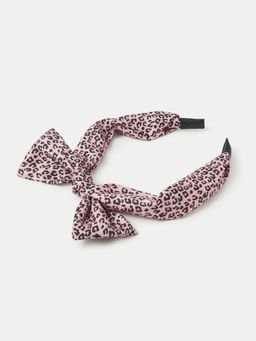 Accessorize London - Kids Bow Leopard Print Hair Band