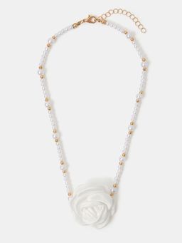Accessorize London - Girls Corsage Rose Pearl Necklace