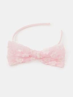 Accessorize London - Girls Sequin Bow Mesh Hair Band