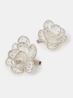Accessorize London - Girls Diamante Flower Hair Clips