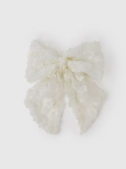 Accessorize London - Girls Sequin Mesh Bow Barrette Hair Clip