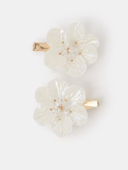 Accessorize London - Girls R Pearl Dahlia Clips