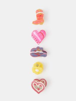 Accessorize London - Girls Prairie Claw Clips (Pack Of 6)