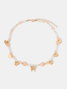 Accessorize London - Girls Butterfly Pearl Necklace