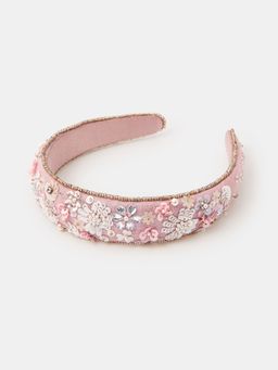 Accessorize London - Girls Multi-Color Flower Sequin Alice Hair Band