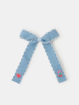 Accessorize London - Girls Chambray Bow Hair Clip