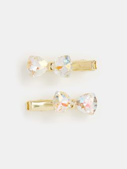 Accessorize London - Girls Crystal Mini Bow Clips